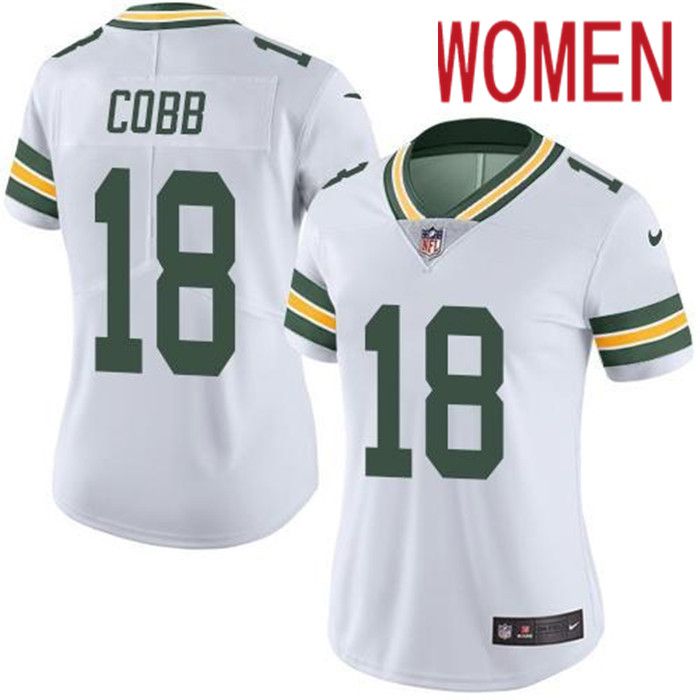 Women Green Bay Packers #18 Randall Cobb White Nike Game Player NFL Jersey->women nfl jersey->Women Jersey